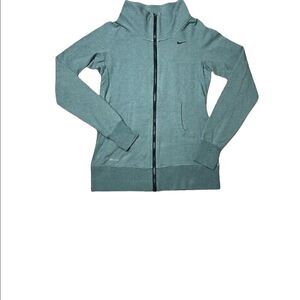 Nike | Women’s Dri-Fit Green Zip Up Jacket with Thumb holes | S